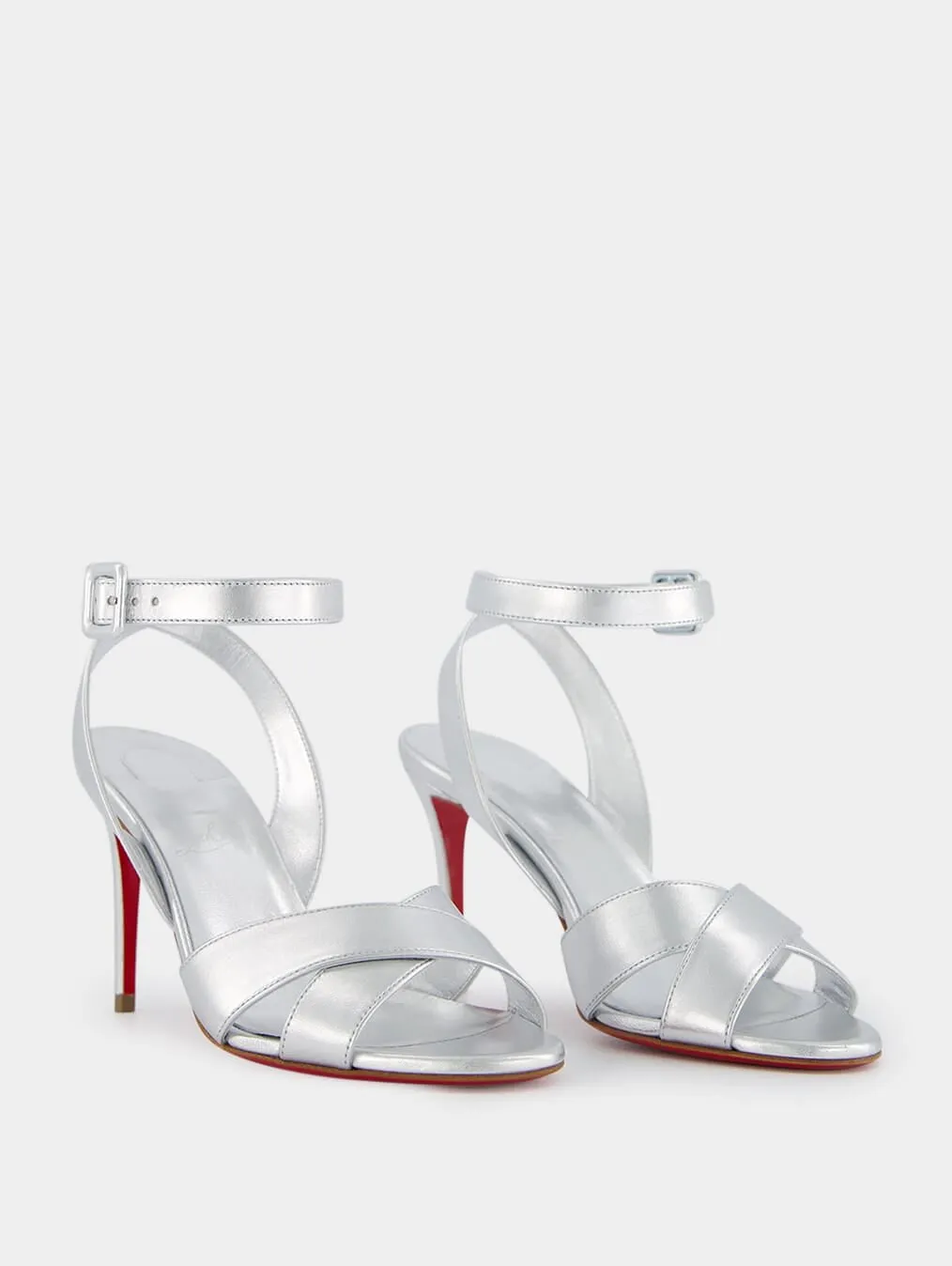 Mariza 85mm Metallic Leather Sandals