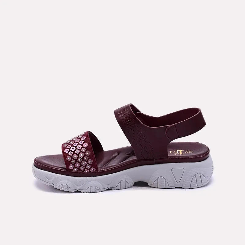 Maroon Comfy Casual Sandals 0421385