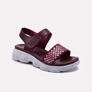 Maroon Comfy Casual Sandals 0421385