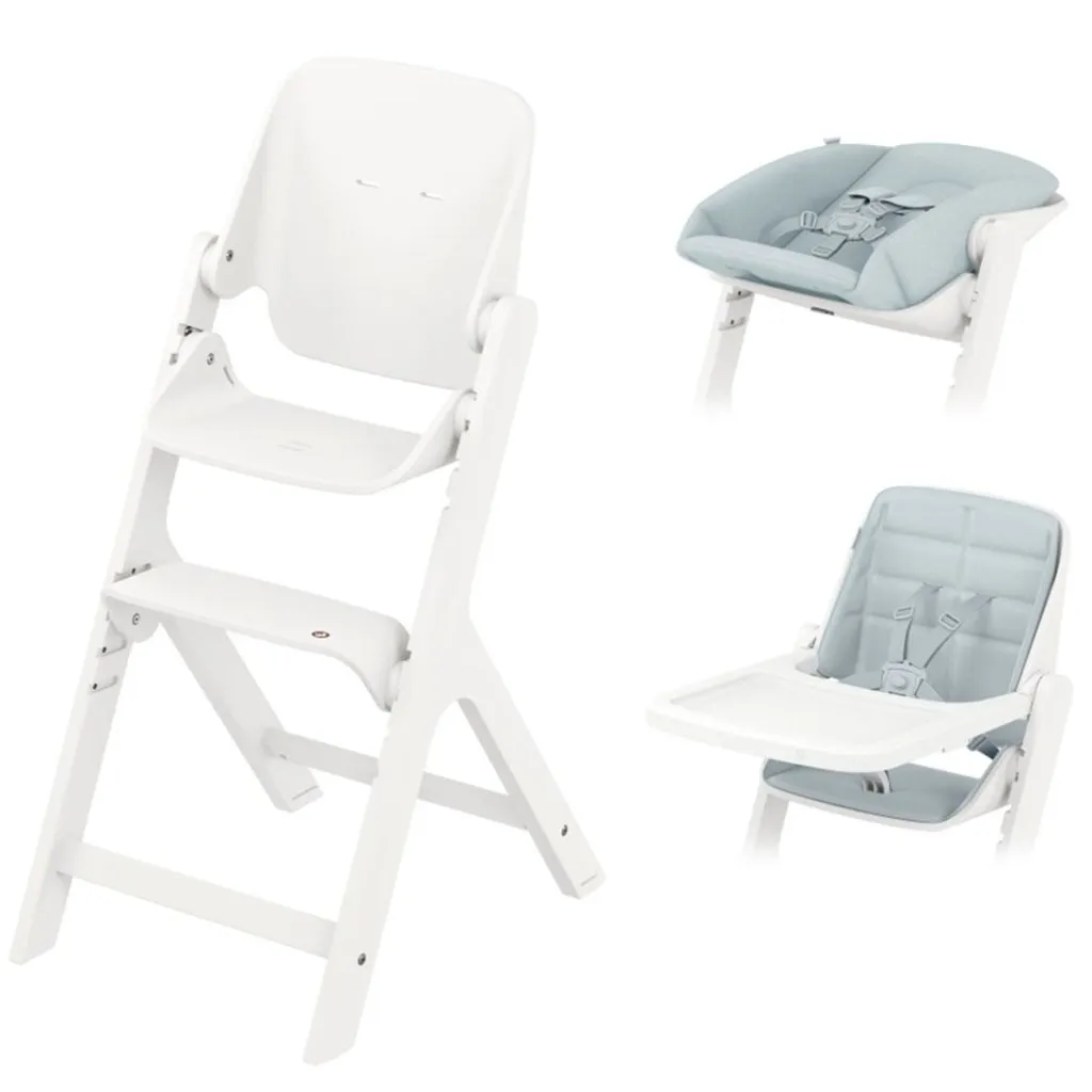 MAXI COSI Nesta Complete Bundle Kit high chair with newborn, baby & toddler kit - White