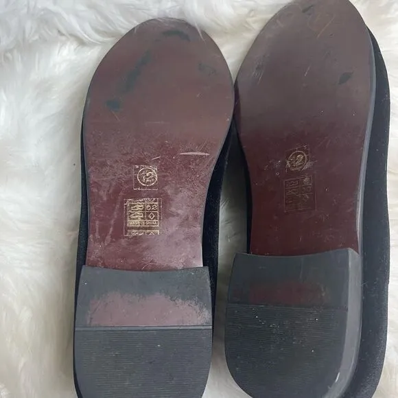 Meijiana Black Velvet Men's Slip-On Red Penny Loafer with gold tone accents SZ12