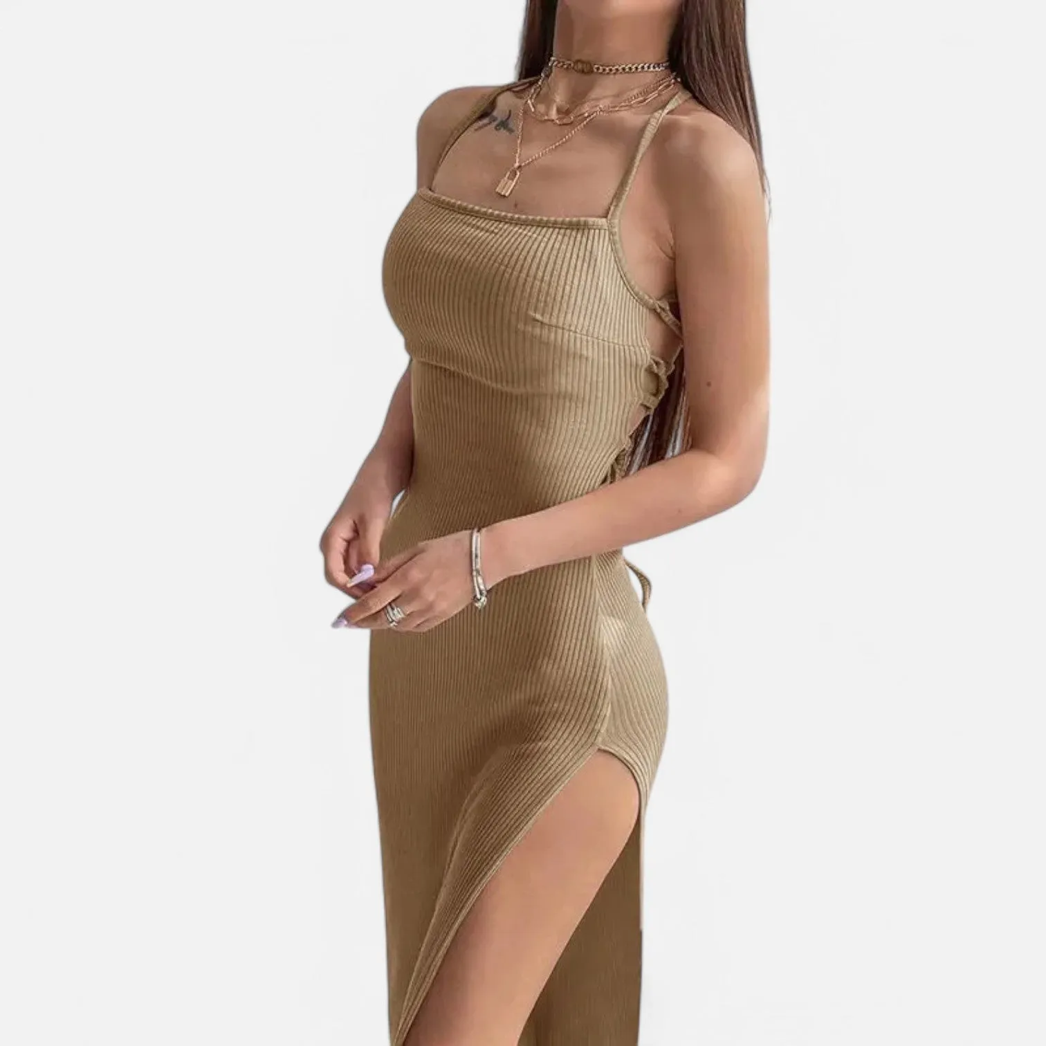 Monacogents | Women's Long Sleeveless Bodycon Dress