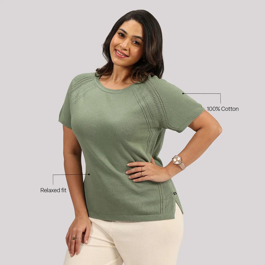 Move All Day Pointelle Top