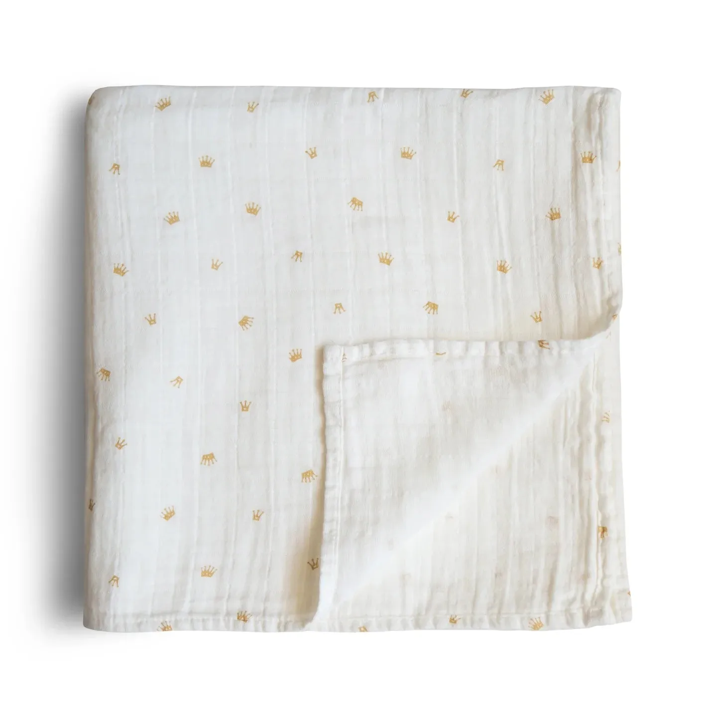 Muslin Swaddle Blanket (Crowns)