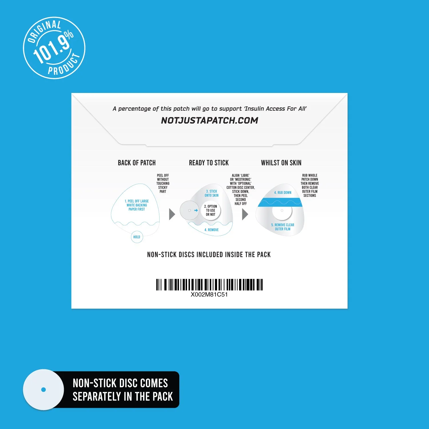 NJaP CGM Patches Freestyle Libre   Medtronic Guardian Transparent 20pk