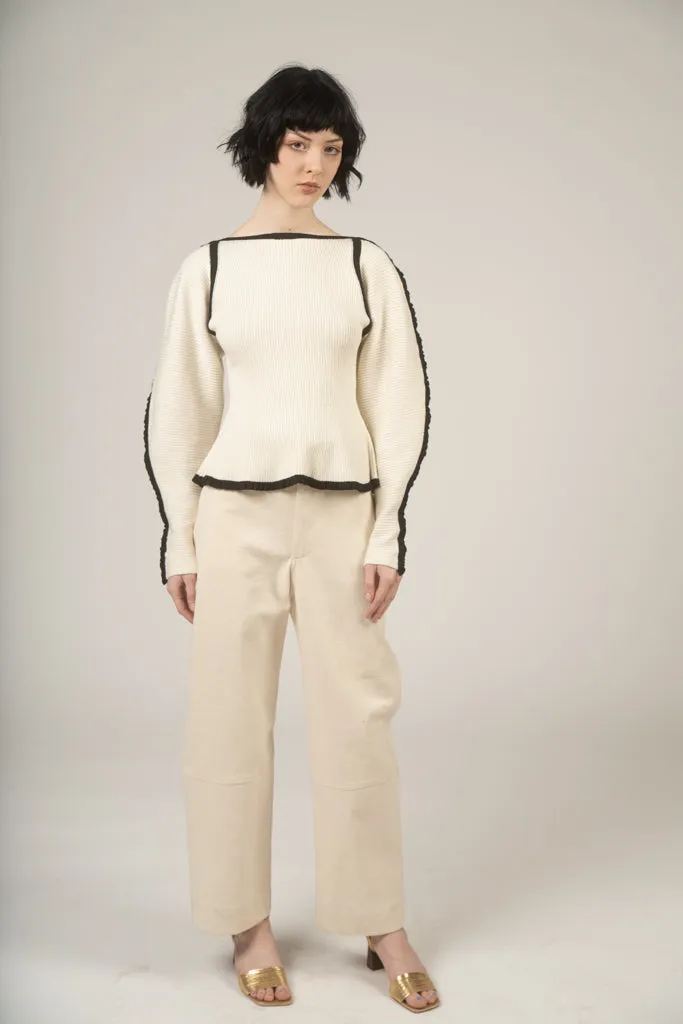 Nova sweater in Ivory & black