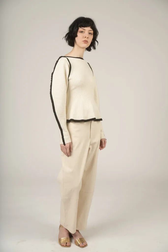Nova sweater in Ivory & black