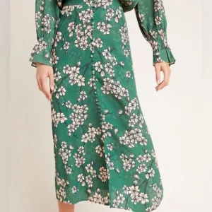 NWOT Kachel x Anthropologie green floral skirt sz 8