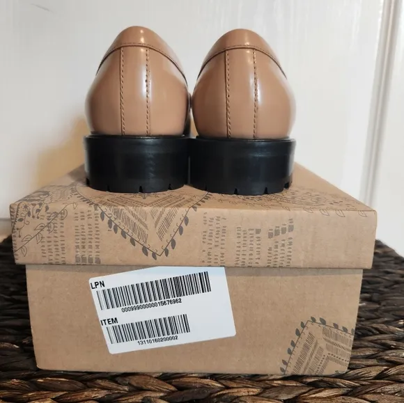 NWT Free People Collection Liv Leather Loafer Camel Size 38 7.5 Academia‎ School