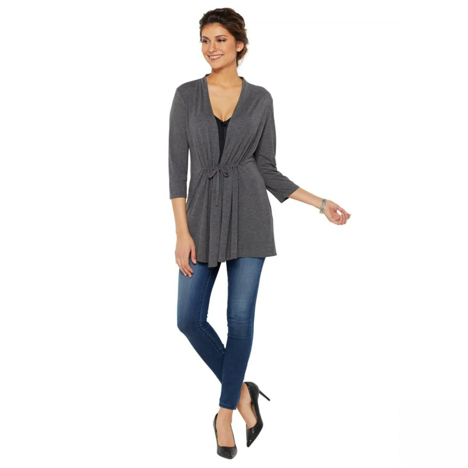NWT Rhonda Shear Womens Tie-Front Wrap. 699669 Large