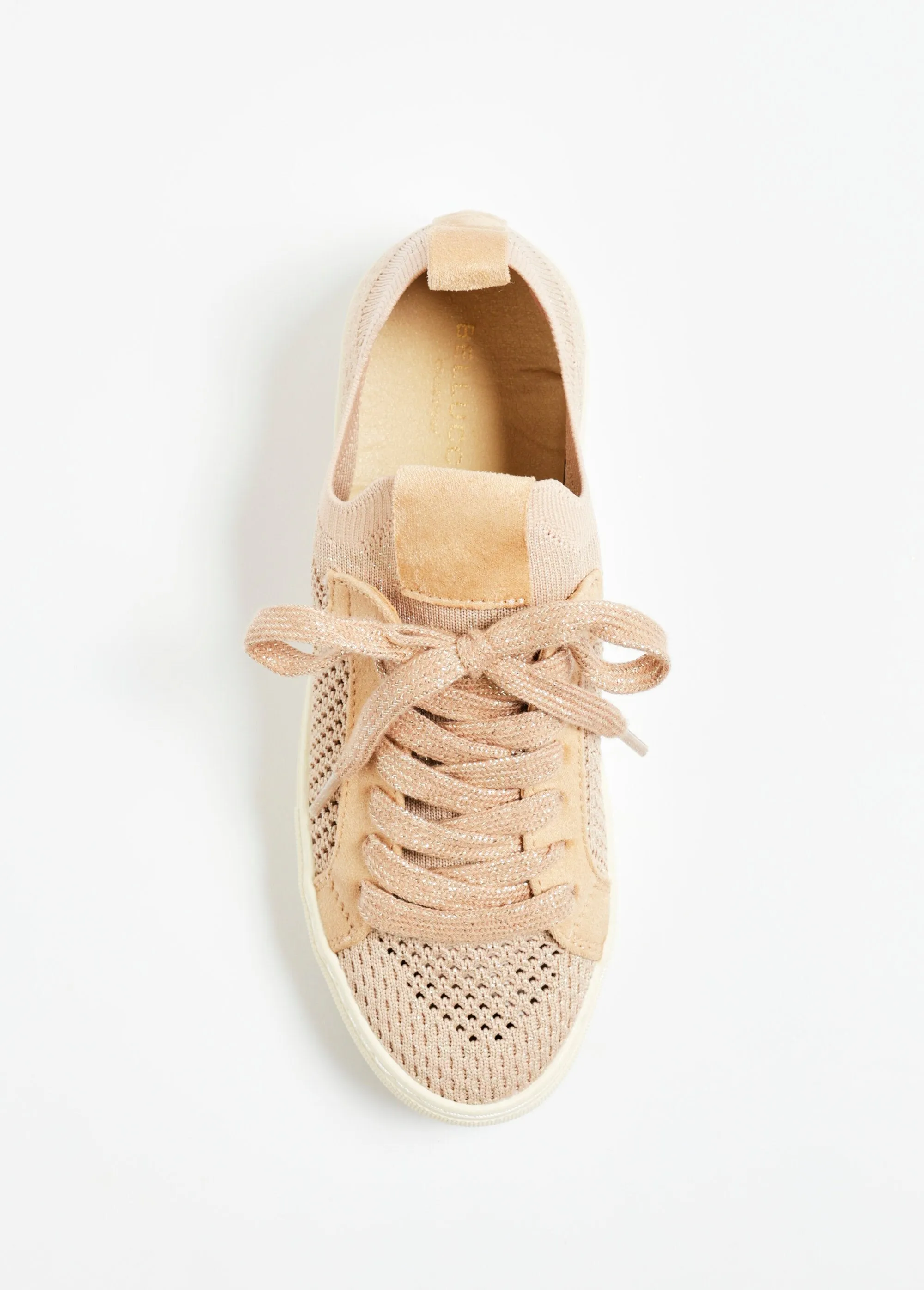 Openwork mesh sneakers with laces
