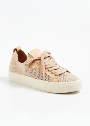 Openwork mesh sneakers with laces