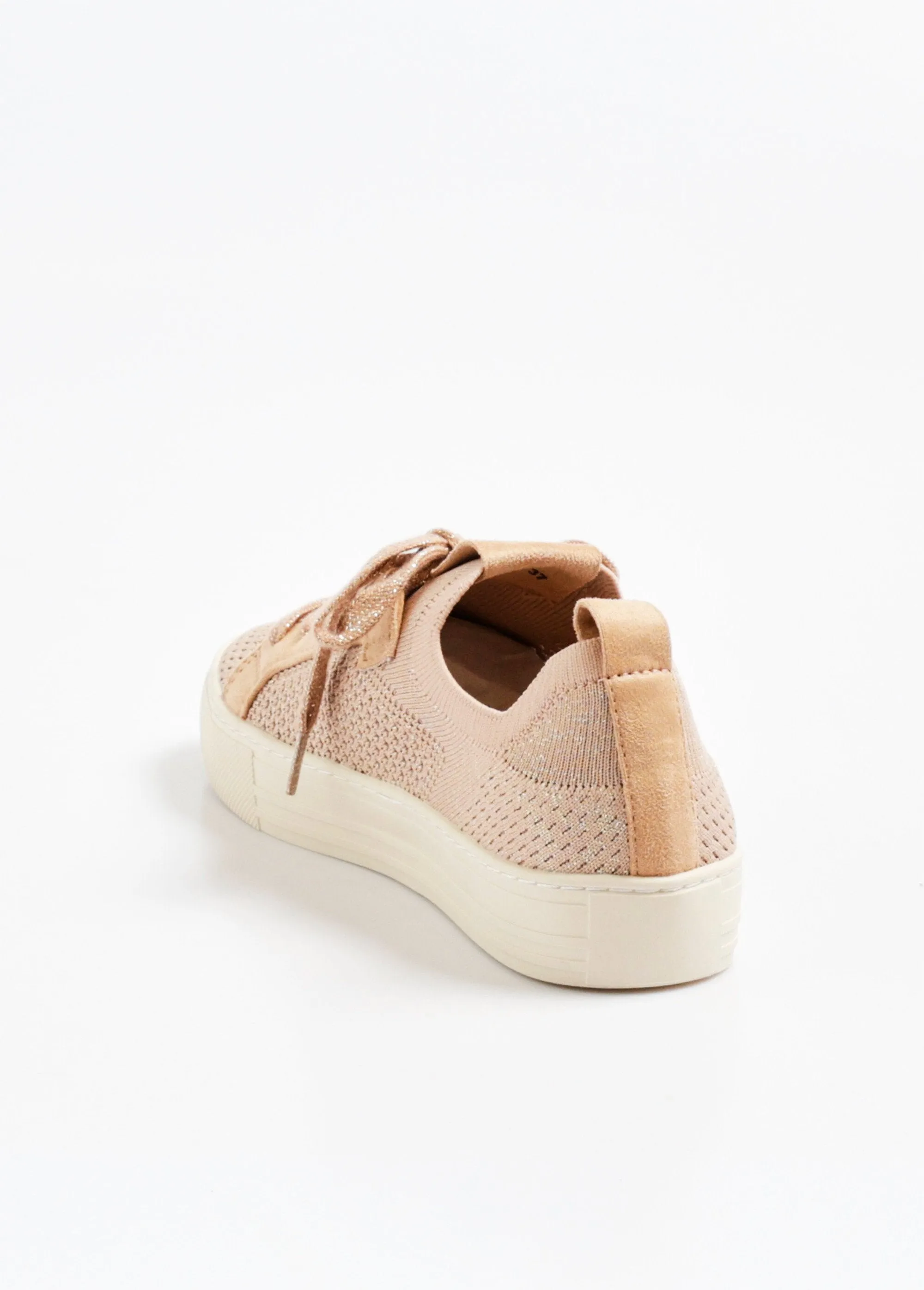 Openwork mesh sneakers with laces