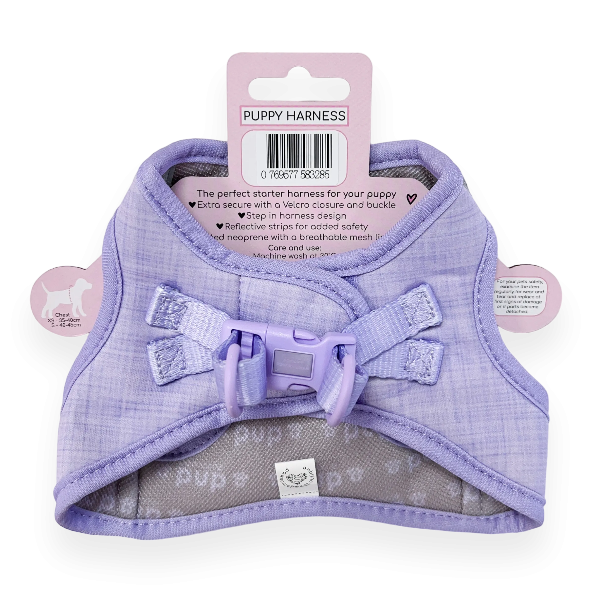 Pawsome Paws - Pawsome Pup Harness - Lilac: Small