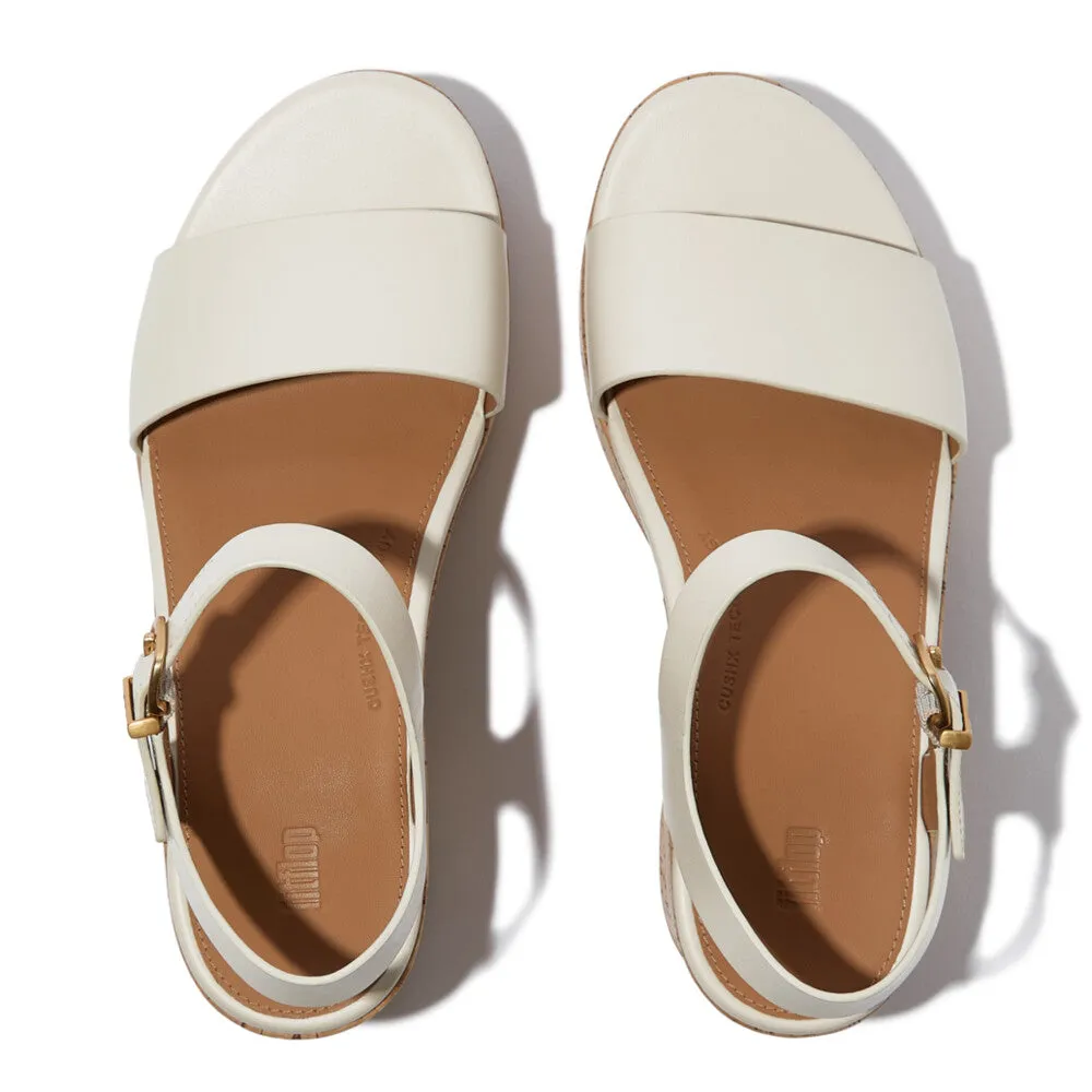 PLATFFORMS Leather/Cork Heeled Ankle-Strap Sandals
