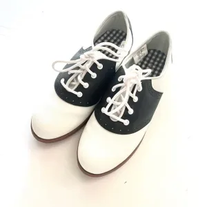 Predictions Black &amp; White Oxford Loafer Kids Laced  WIDE