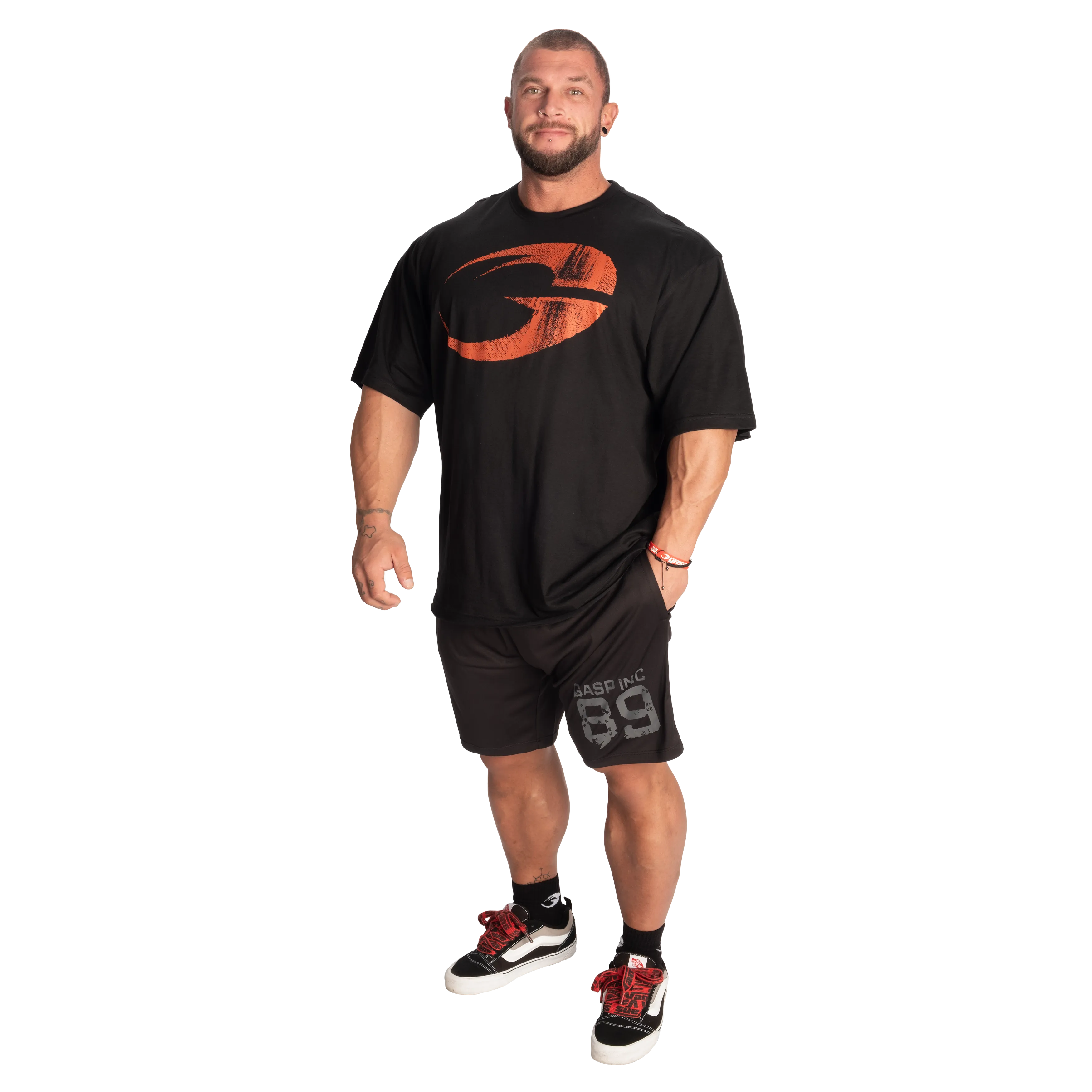 Pump Cover Iron Tee, Black/Flame