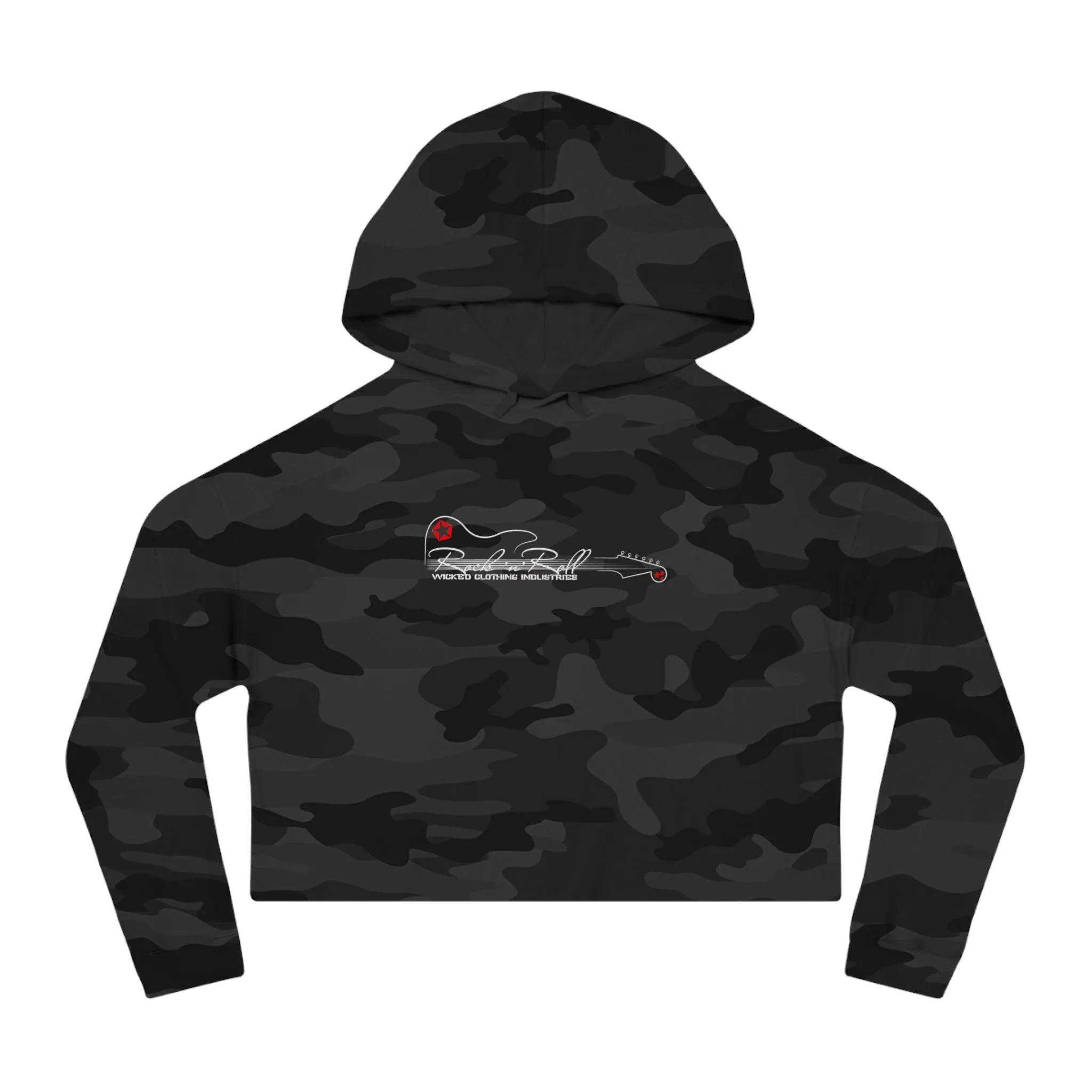 Rock N Roll/ Cropped Hoodie