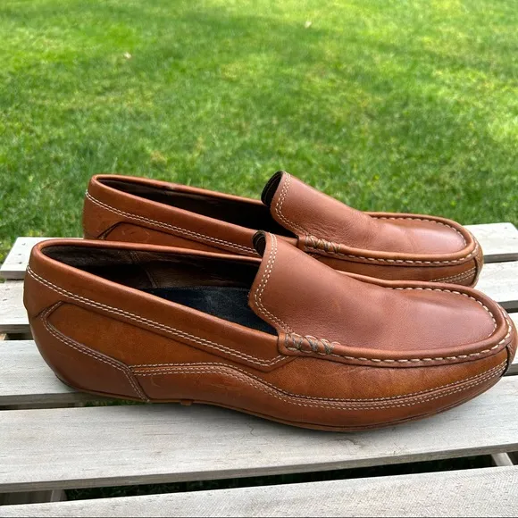 Rockport I. Travel Brown Leather Loafer Slip-on Size 10