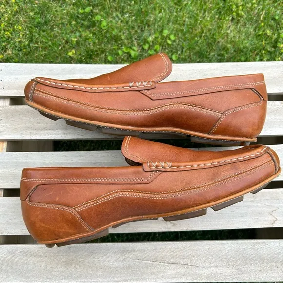 Rockport I. Travel Brown Leather Loafer Slip-on Size 10