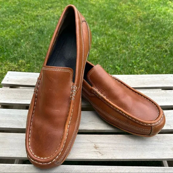 Rockport I. Travel Brown Leather Loafer Slip-on Size 10