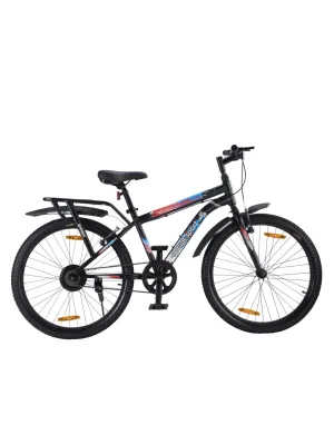 ROKKIBC24Black Steel Single Speed 24 inch Mountain Cycle With Single Wall Rim and Rigid Fork, Free Trainer Sessions, Cycling Event