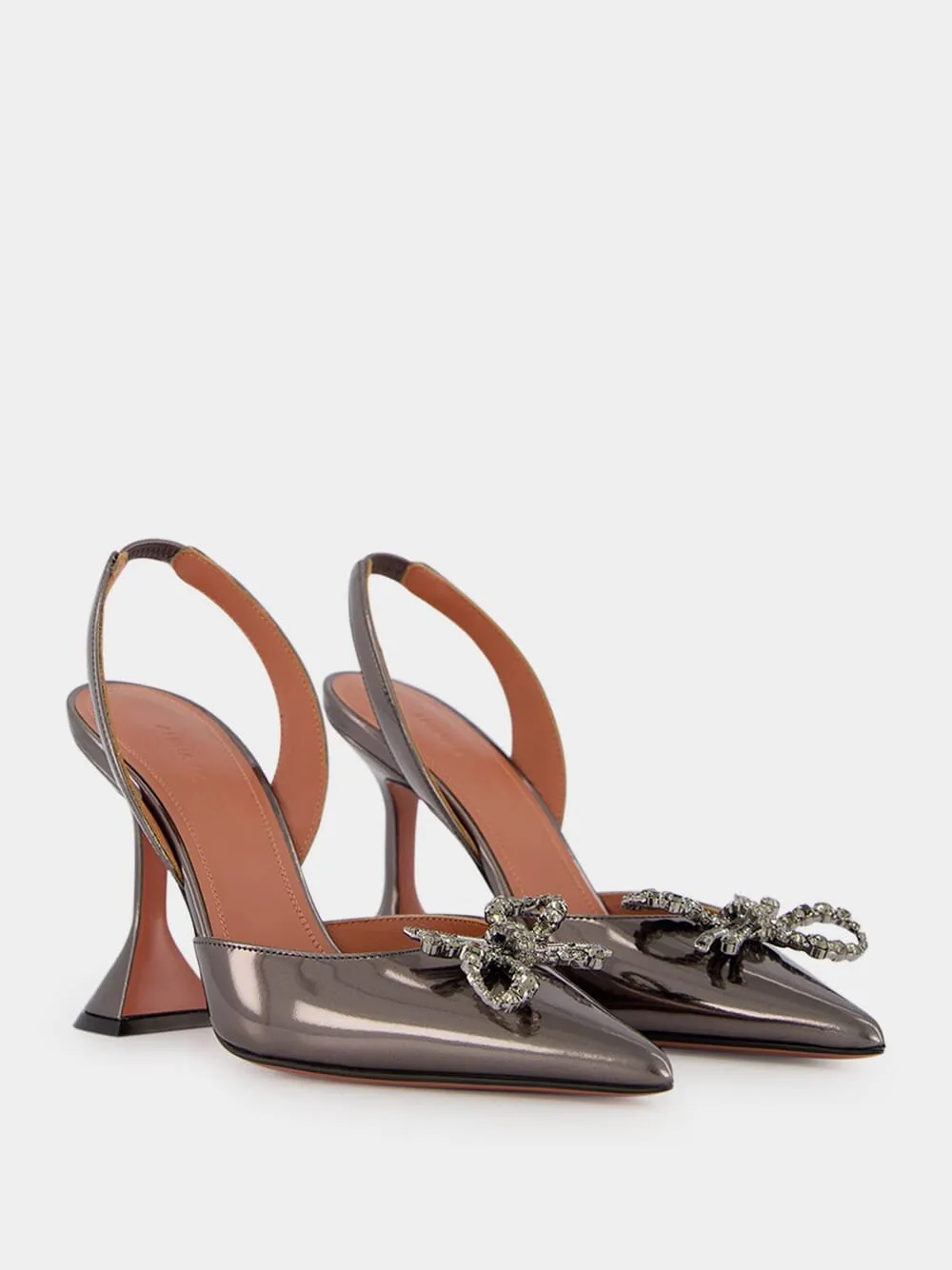 Rosie Sling 95 Mirror Grey Pumps