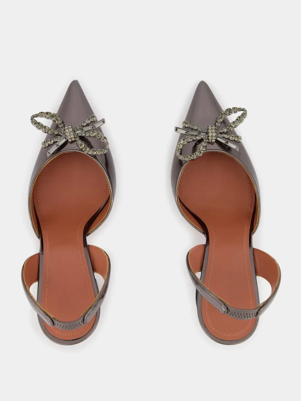 Rosie Sling 95 Mirror Grey Pumps
