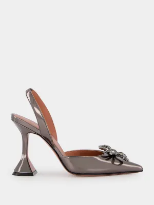 Rosie Sling 95 Mirror Grey Pumps