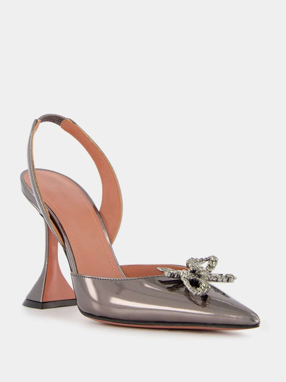 Rosie Sling 95 Mirror Grey Pumps