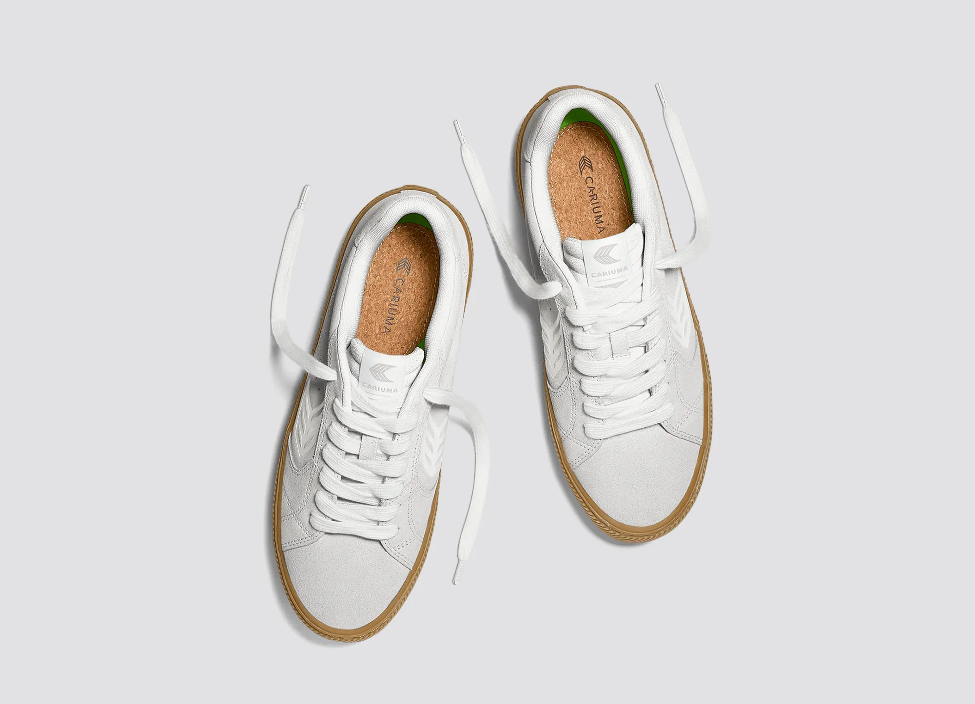SALVAS Gum Smoke White Suede Off-White Logo Sneaker Women