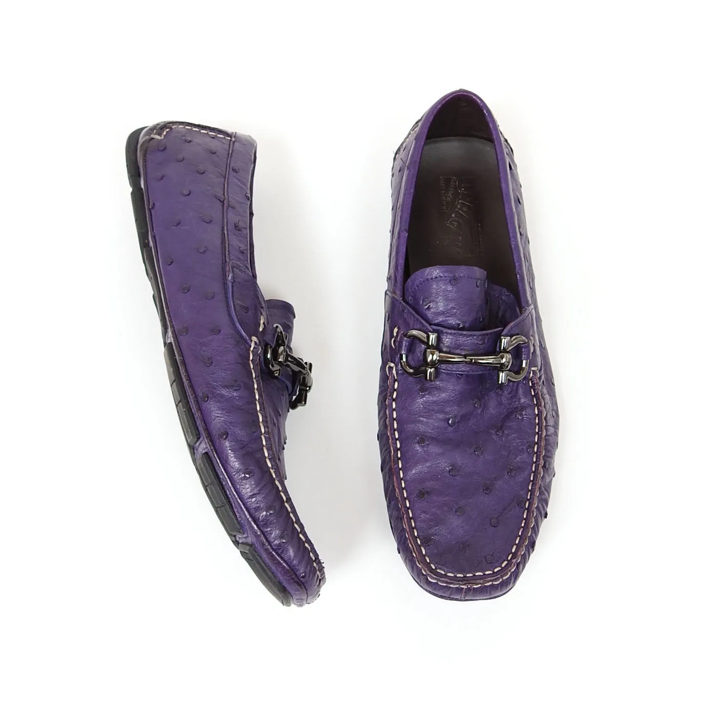 Salvatore Ferragamo Ostrich Loafer Size 10.5