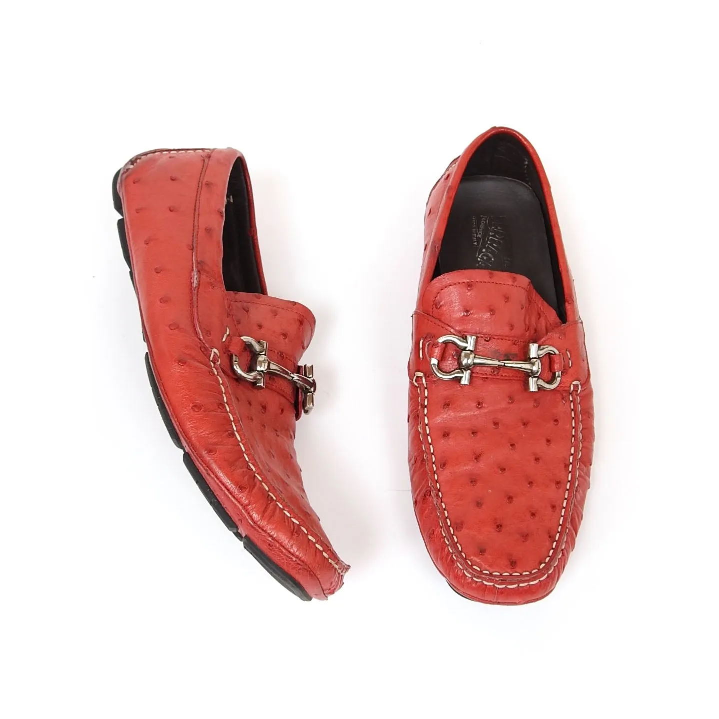 Salvatore Ferragamo Ostrich Loafer Size 10.5
