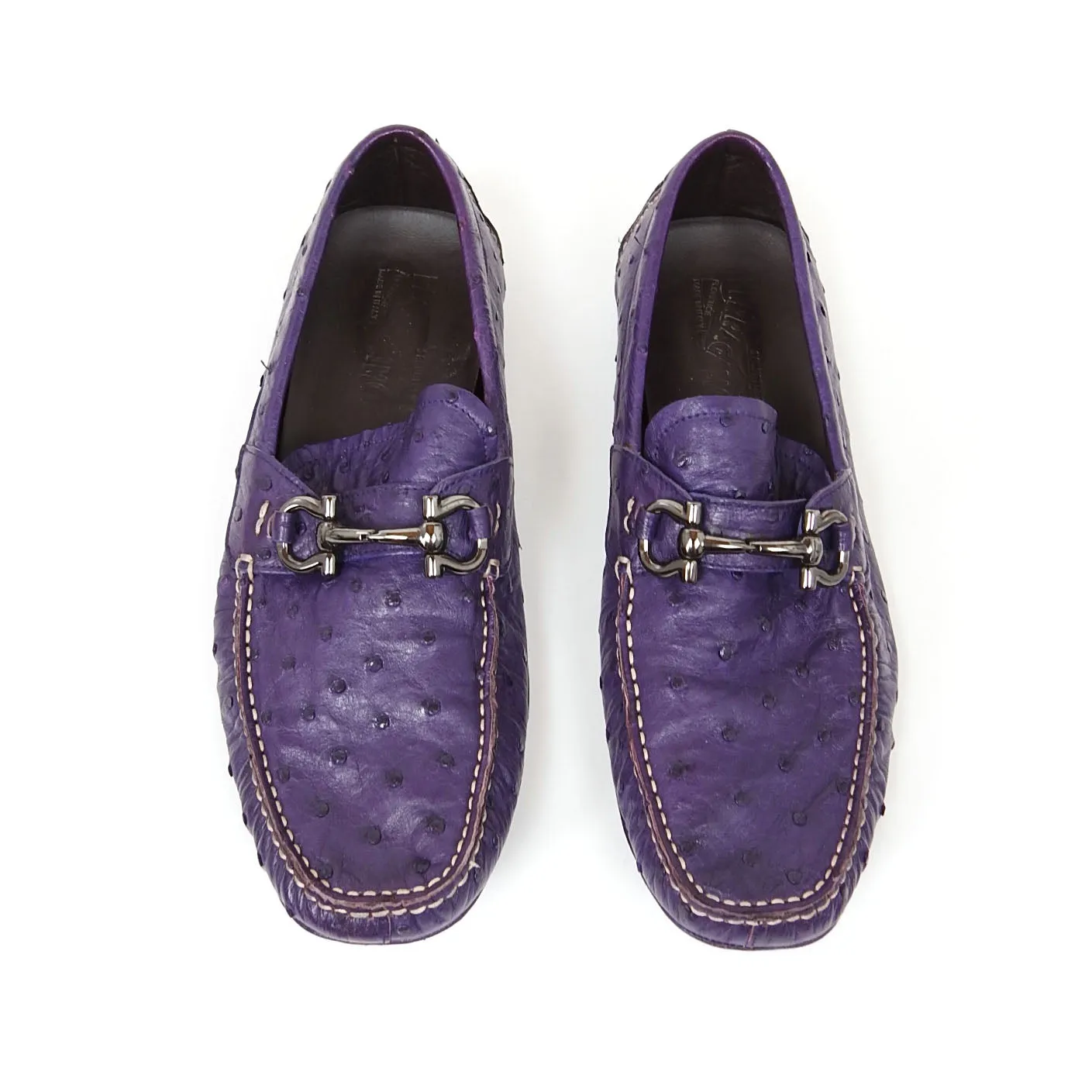 Salvatore Ferragamo Ostrich Loafer Size 10.5