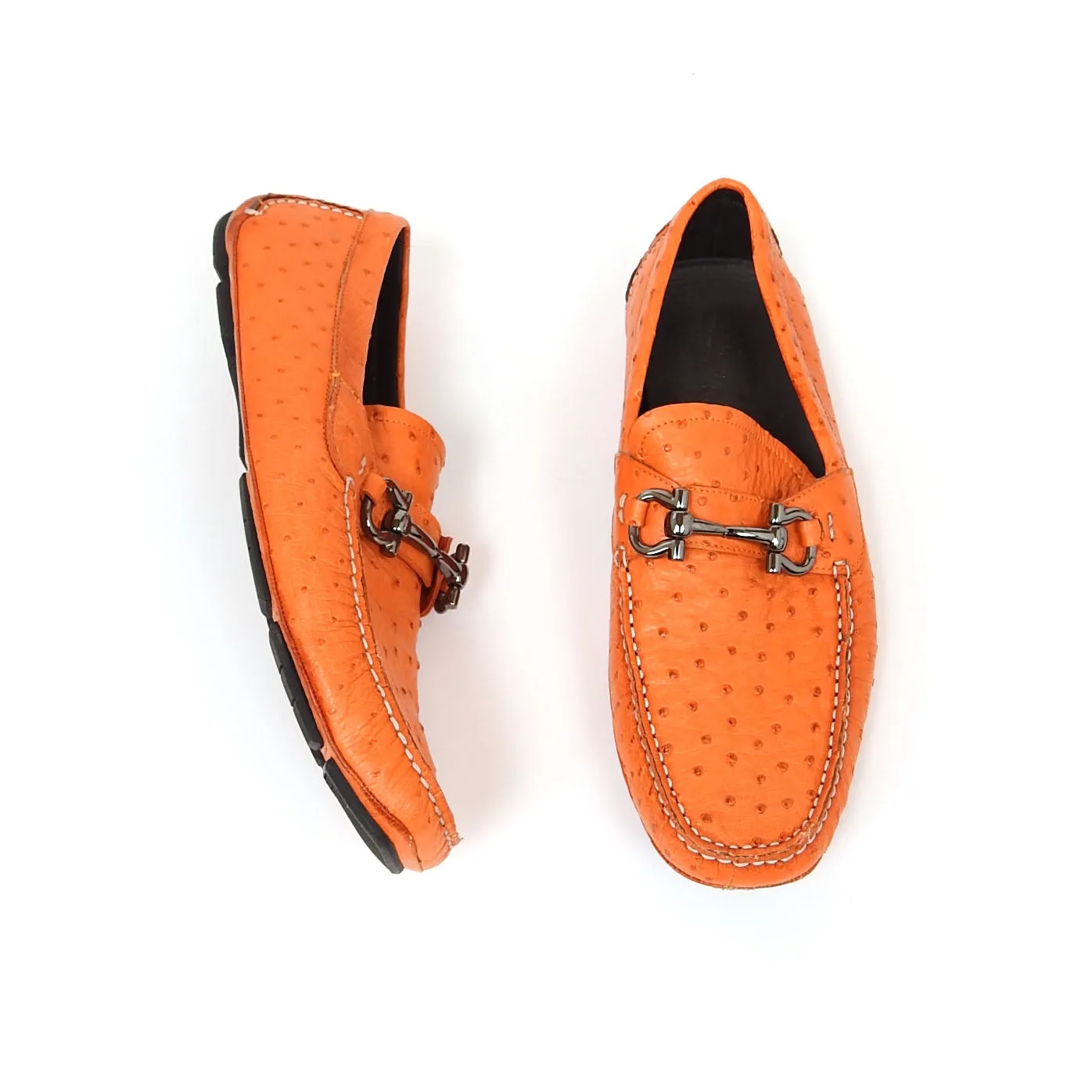 Salvatore Ferragamo Ostrich Loafer Size 10.5