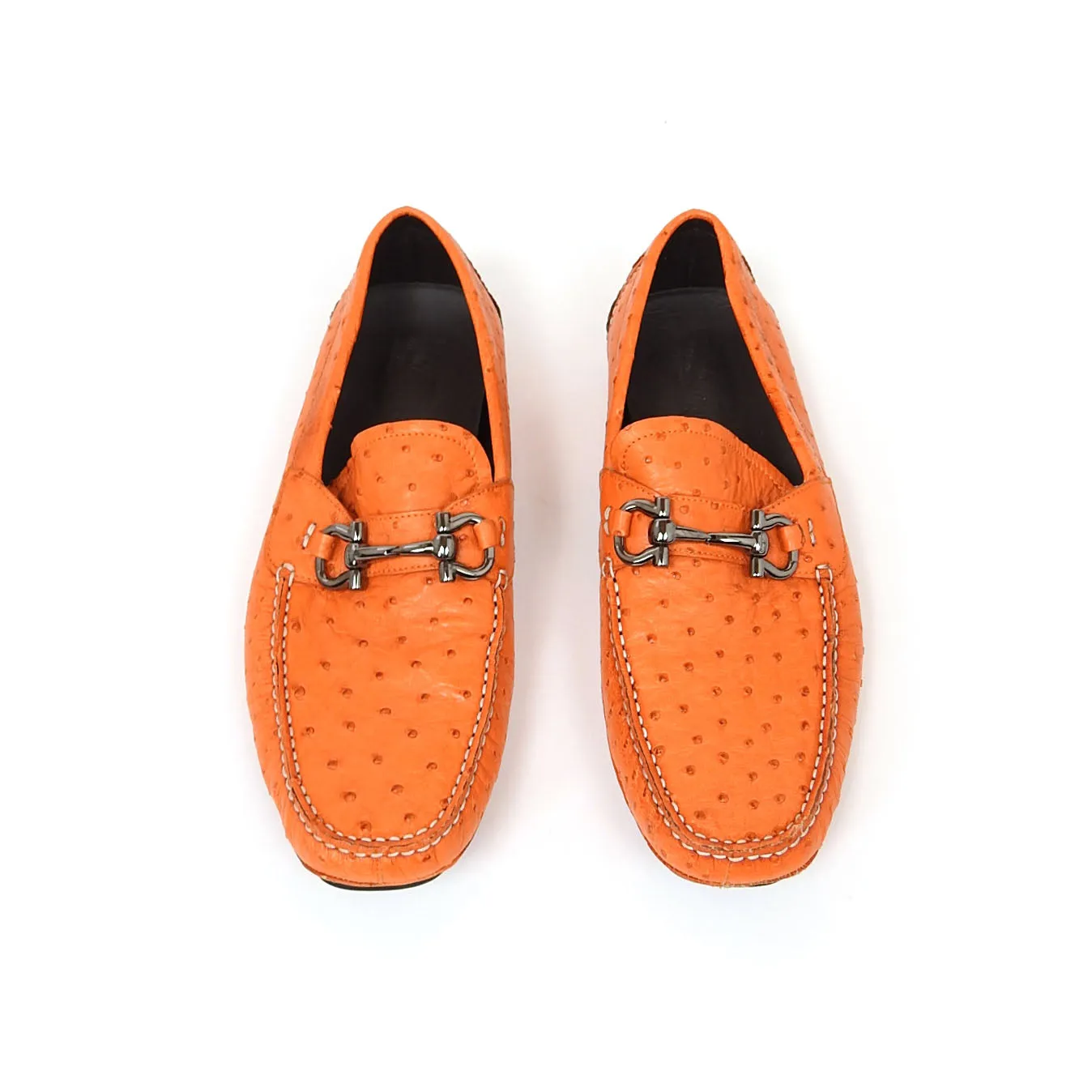 Salvatore Ferragamo Ostrich Loafer Size 10.5