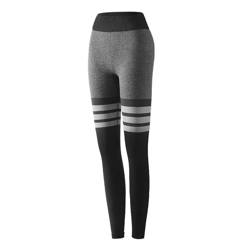 Sass Attack High-Waist Seamless Striped Leggings
