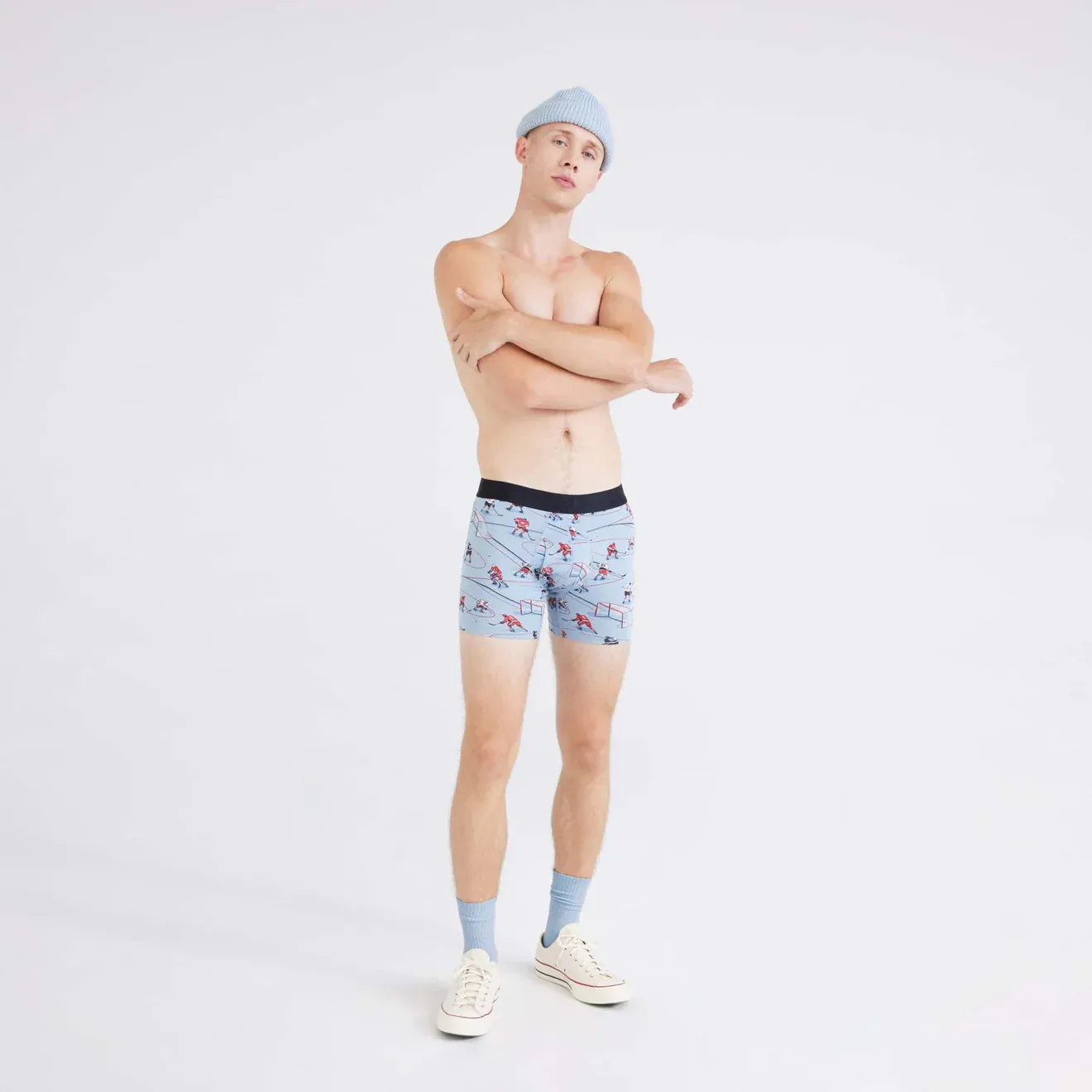Saxx Droptemp™ Cooling Cotton Underwear - Hockey Heroes-Dusty Blue