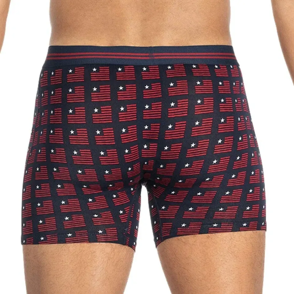 SAXX Underwear Vibe Boxer Brief - Navy American Spirit, Size Small