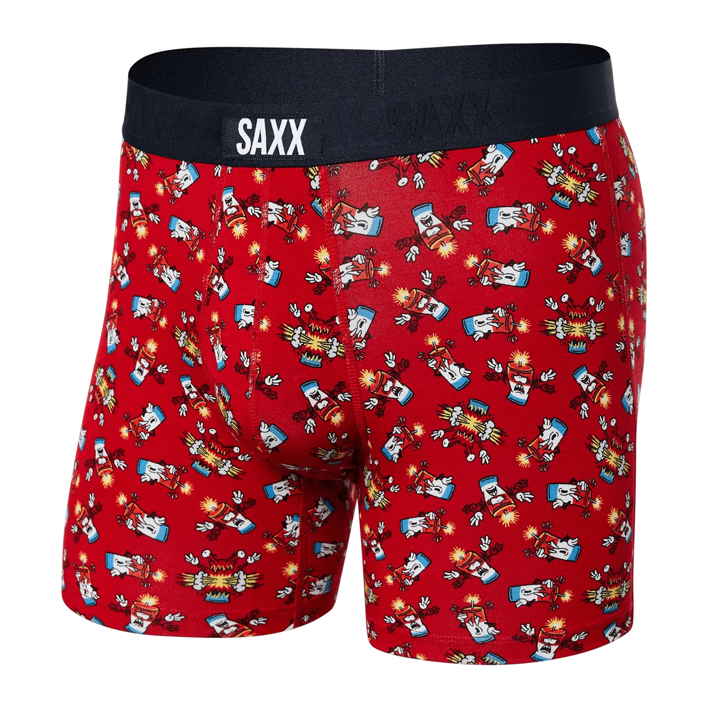 Saxx Vibe Boxers - Big Bang Red