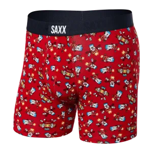 Saxx Vibe Boxers - Big Bang Red