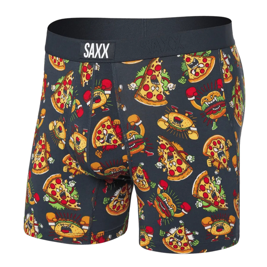 Saxx Vibe Boxers - Food Fight - India Ink