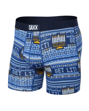 Saxx Vibe Boxers - Hannukah Sweater - Navy