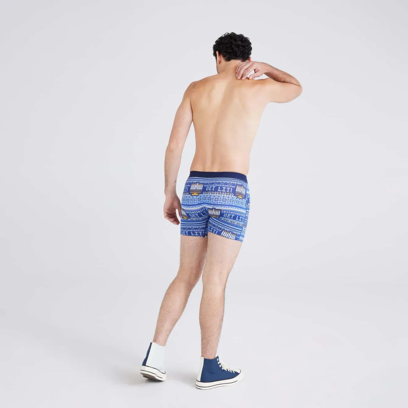 Saxx Vibe Boxers - Hannukah Sweater - Navy