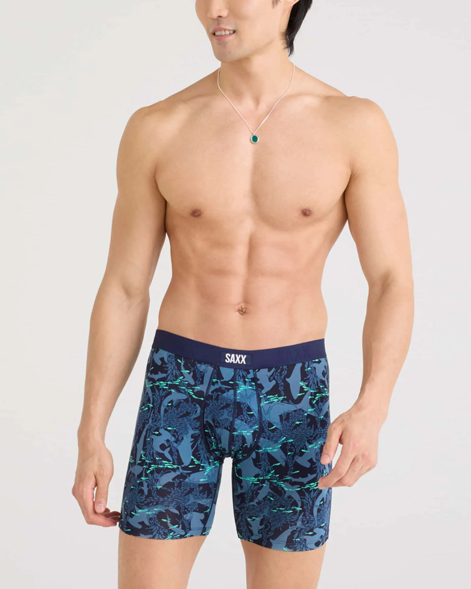 Saxx Vibe XTRA Underwear - Sharks And Minnows-Dark Ink