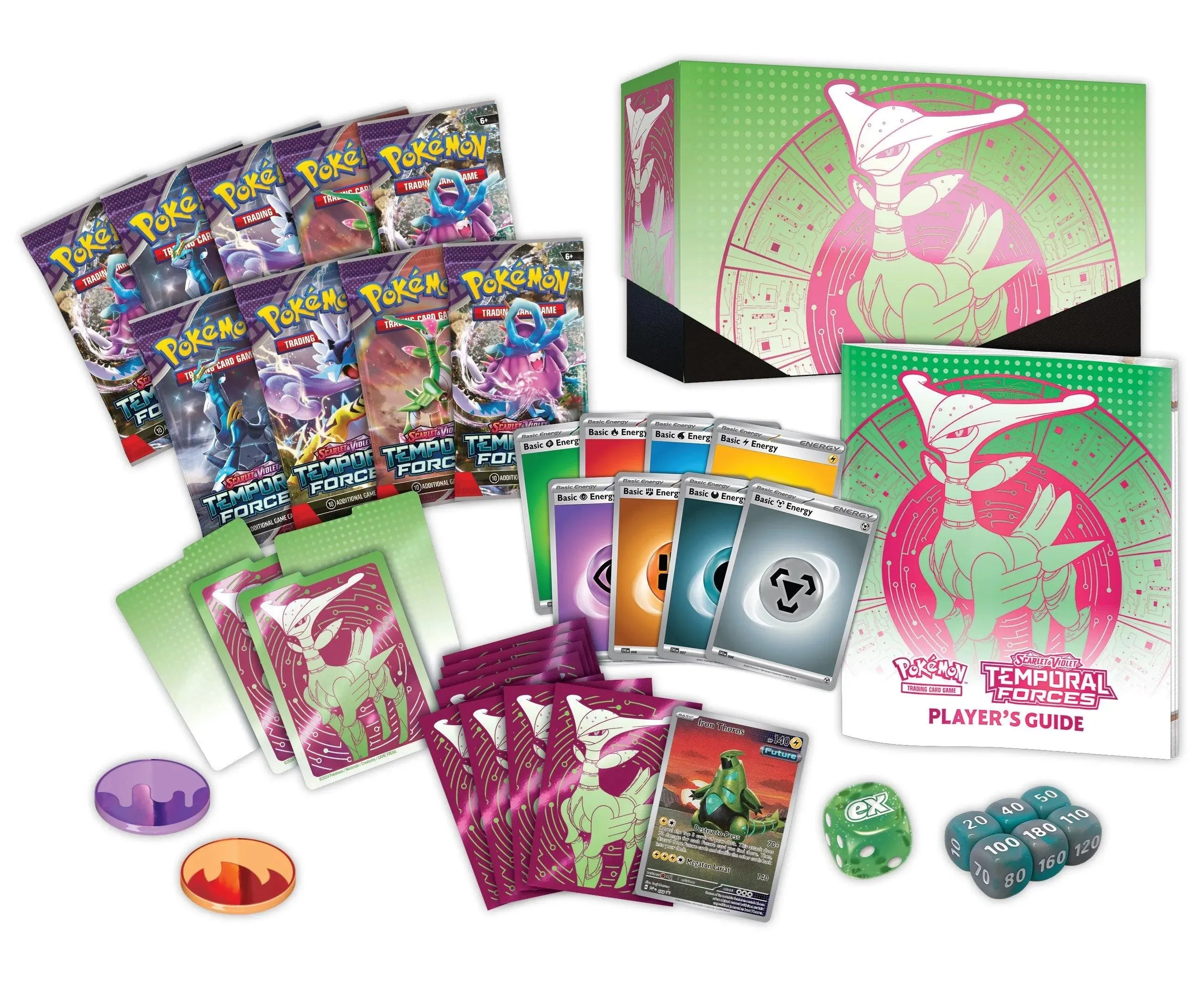 Scarlet & Violet Temporal Forces Elite Trainer Box Iron Leaves