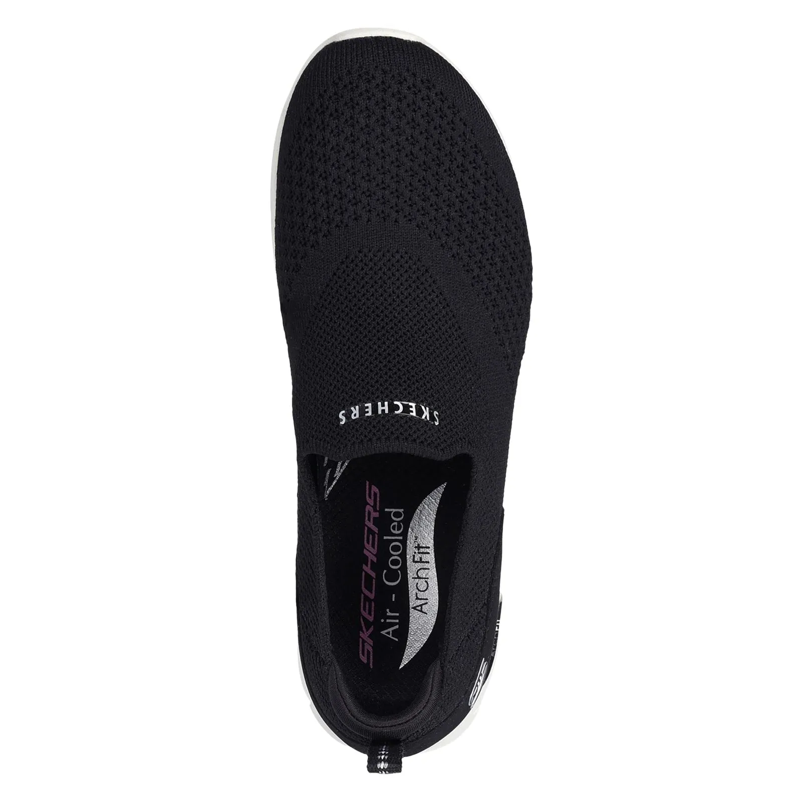 Skechers 104164 Arch Fit Refine Don't Go Sneakers für Damen mit weiter Passform - Schwarz