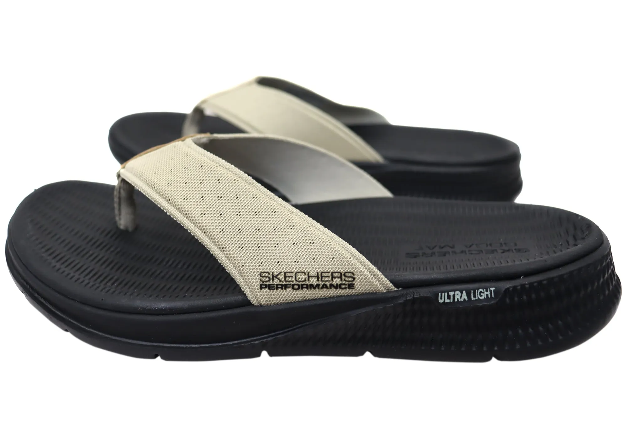 Skechers Mens GO Consistent Penthouse Comfortable Thongs Sandals