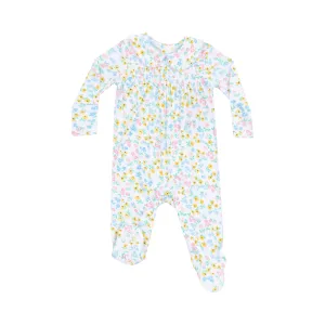 Smocked Peter Pan Collar Footie | Caroline's Calico