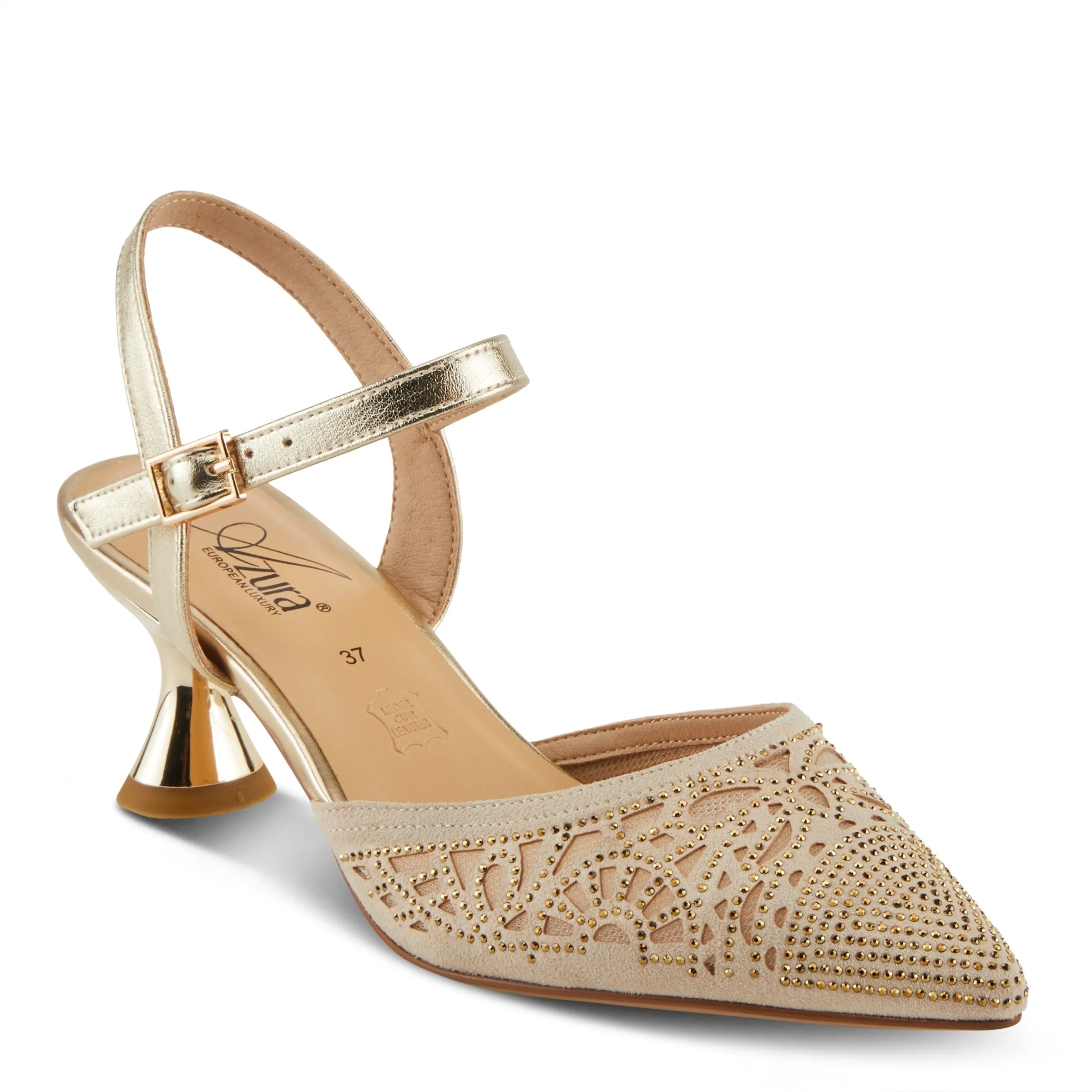 Spring Step Shoes  Azura Delicate Sandals Women’s Leather Rhinestone